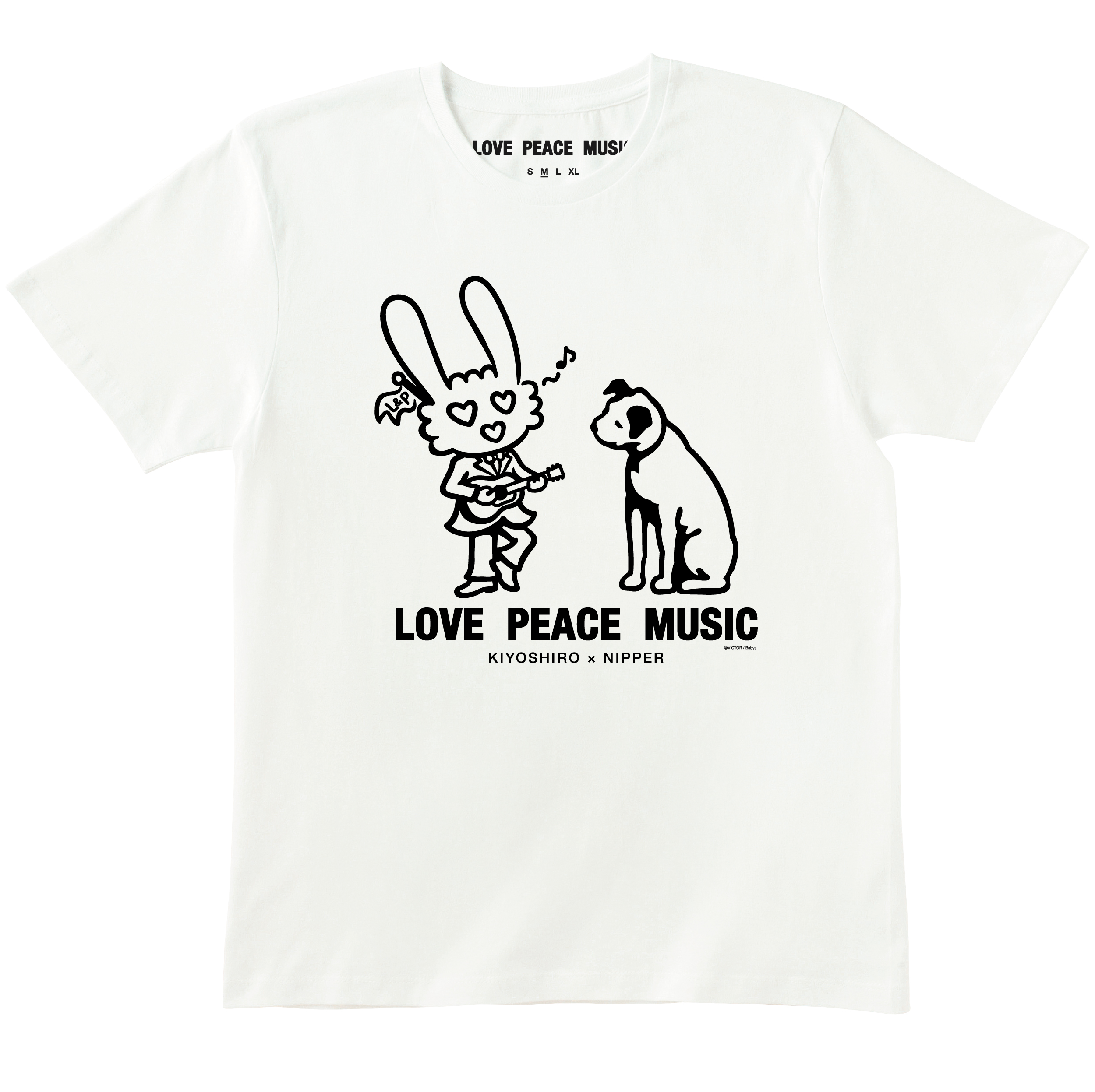 【忌野清志郎×NIPPER】“LOVE PEACE MUSIC” Tシャツ（Sing）