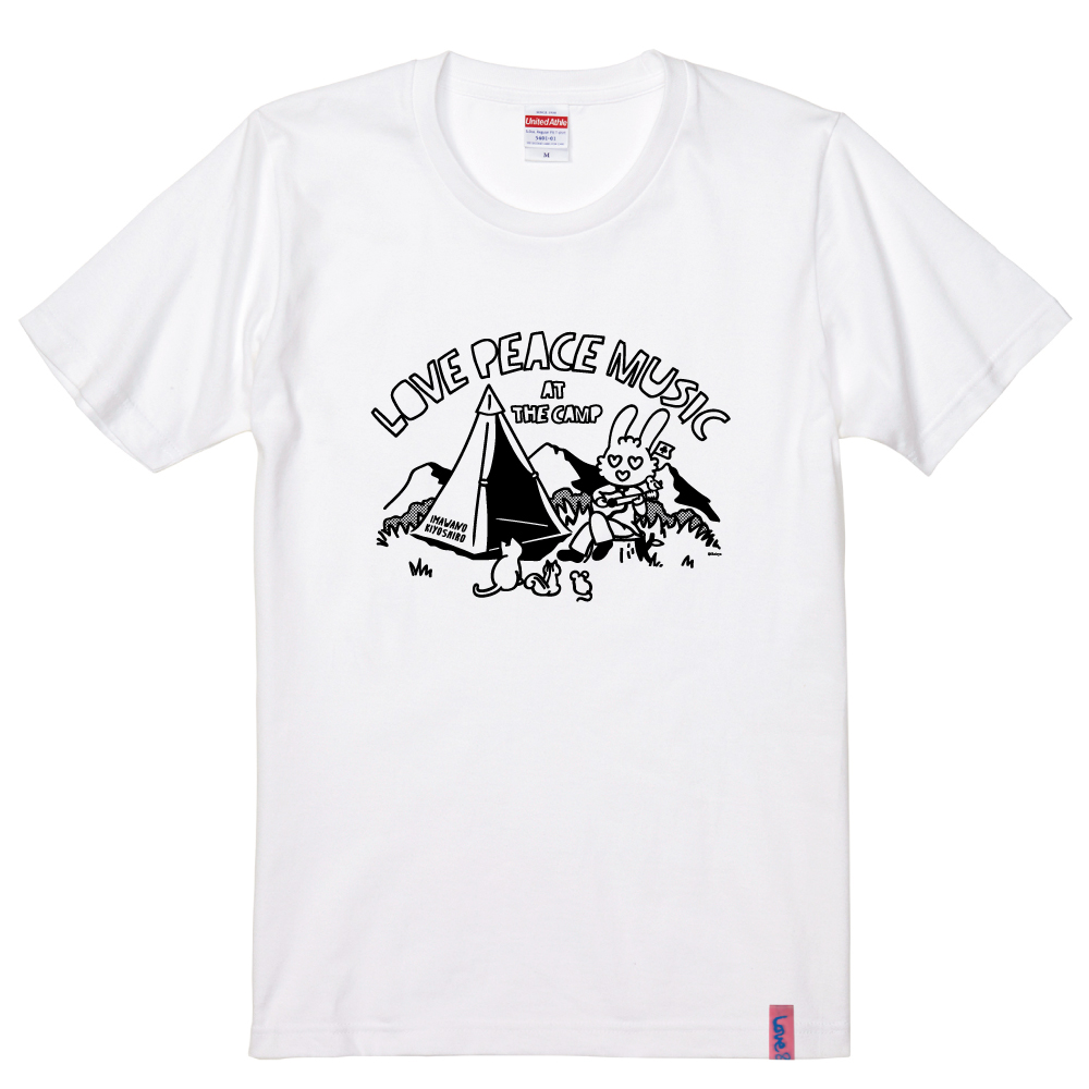 LOVE PEACE MUSIC AT THE CAMP Tシャツ（ホワイト）